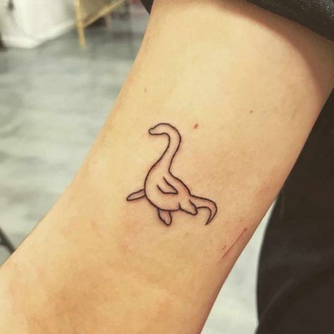 Loch Ness Monster Tattoo Simple, Loc Ness Monster Tattoo, Lockness Monster Tattoo, Norse Viking Tattoo, Offspring Tattoo, Loch Ness Monster Tattoo, Nessie Tattoo, Tattoos Reference, Viking Tattoo Ideas