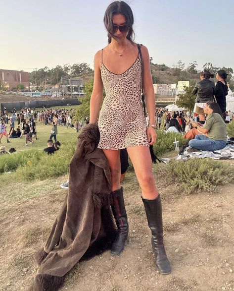 Sequin Dress Festival Outfit, Sick New World Festival Outfit, Leopard Print Festival Outfit, Leopard Festival Outfit, Music Festival Outfits 2024, Cowboy Boots Outfit Festival, Lightning In A Bottle Festival Outfit, Vintage Festival Outfit, Laneway Festival Outfit