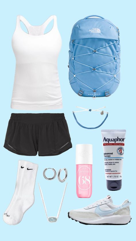 First Day of School Fit!!! #outfitinspo #school #nike #lululemon Pe Outfits For School, Pe Outfits, Sporty Fits, First Day Of School Fits, Clothes School, Healing Ointment, Outfits For School, School Fit, Shorts Outfits