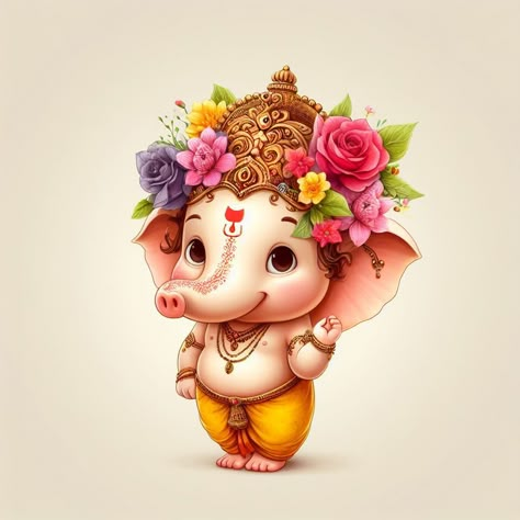 Cute Ganpati Bappa, Ganpati Name Art, Cute Ganpati, Bal Ganesha, Goddess Illustration, Bal Hanuman, God Pic, Marvel Wallpaper Hd, Cat Portrait Painting