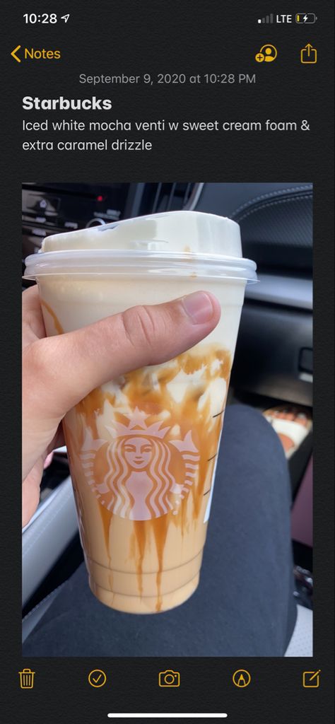 Starbucks Drinks Secret, Resep Starbuck, Starbucks Girl, Starbucks Drink Menu, Iced White Mocha, Aesthetic Starbucks, Starbucks Secret Menu Recipes, Cold Starbucks Drinks, Starbucks Drinks Diy