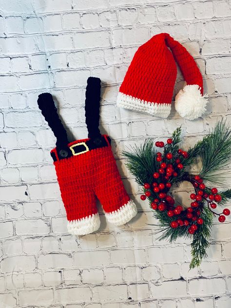 Baby Santa Outfit, Holidays Outfits, Baby Christmas Gift, Baby Santa, Crochet Outfit, Newborn Photo Outfits, Santa Outfit, Santa Suits, Baby Christmas Outfit