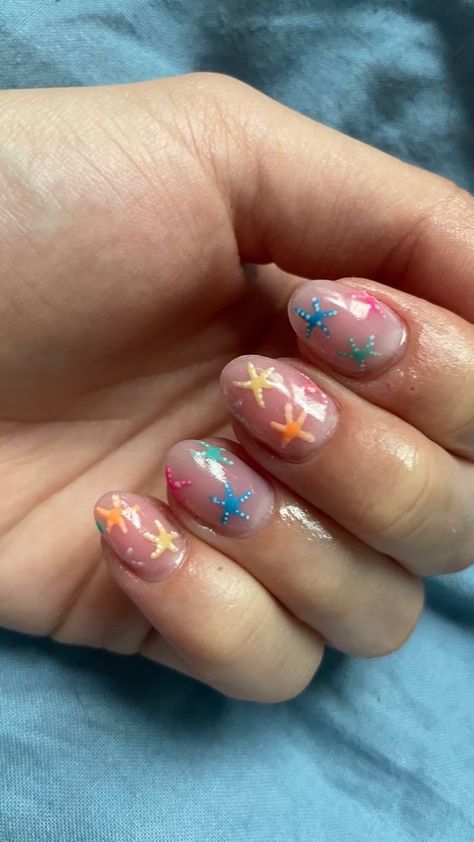 Cute Nails For Cruise, Mexico Nails Designs Acrylic, Cute Greece Nails, Nail Inspo For Spain, Spain Summer Nails, Summer Nails For Spain, Summer Beach Nail Designs Hawaii, Portugal Nail Ideas, Summer Nails Spain