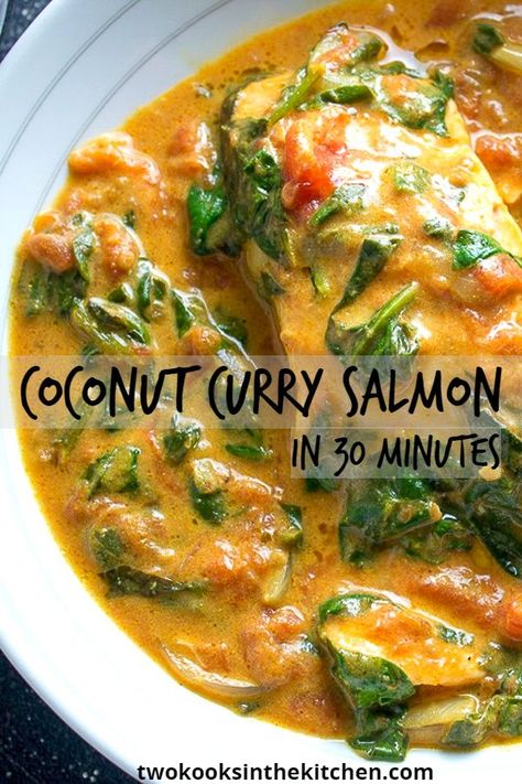 Curry Sauce For Fish, Salmon Curry Bowl, Salmon Curry Recipes Indian, Salmon Leftovers Recipes, Recipes Using Salmon, Thai Curry Salmon, Salmon Pieces Recipes, Cooked Salmon Recipes Leftover, Salmon Coconut Curry