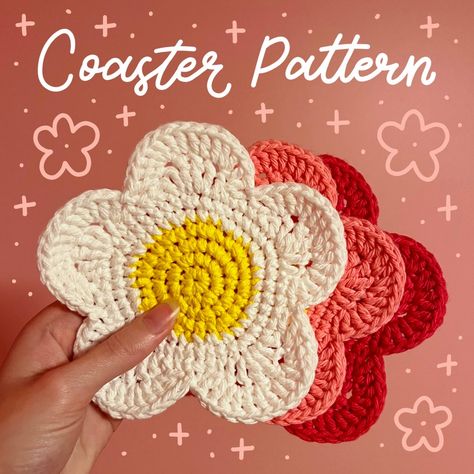 TheCraftyCrayfishCo - Etsy Canada Cute Crochet Things To Make, Crochet For Sale, Coaster Patterns Crochet, Crochet Things To Sell Ideas, Acrylic Crochet Projects, Flower Coasters Crochet, Quick Crochet Projects To Sell, Crochet Projects Aesthetic, Things To Sew For Beginners