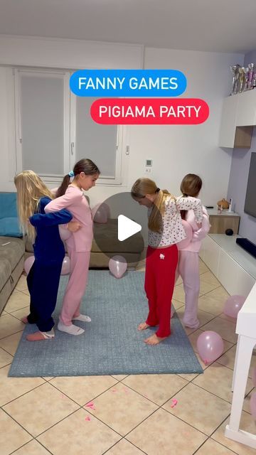 Mamma e papà di 5 bambini 🇮🇹 on Instagram: "Sleepover Fanny Games - Pigiama party Giochi divertenti per tutte l’età da fare in famiglia o con gli amici. Forma le coppie e Scoppia il palloncino 🎈 Servono tanti palloncini e tanta voglia di giocare. #funnygames #pigiamaparty #familygames #giochidivertenti #sleepover #brincadeiras #jogos #juegos #challenge #family #childrens #famiglia #bambini #famigliaerba #instagood" Pajama Party Games, Sleepover Party Games, Sleepover Party, February 19, 1k Views, Party Games, On Instagram, Instagram