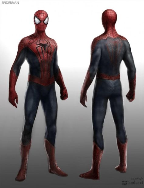 Amazing_Spider-Man_2_Concept_Art_Suit_Costume_1 Jerad Marantz, Amazing Spider Man 3, Spiderman Man, The Amazing Spiderman 2, Spiderman Outfit, Marvel Fashion, Marvel Concept Art, Spiderman Mask, Spiderman 2