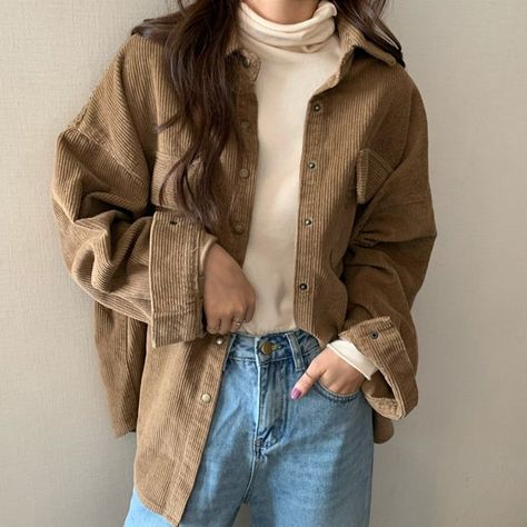 b147a61c1d07c1c999560f62add6dbc7desc48211230ri Clothing Outfits Casual, Women’s Work Style, Clothing Asethic Types, Collar Shirt Outfit Women, Corduroy Shirt Outfit Women, Therapy Outfits, Corduroy Pattern, Corduroy Shirts, Kleidung Diy