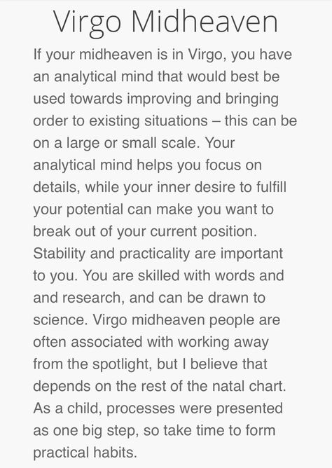 Virgo Midheaven: Career Midheaven In Virgo, Virgo Midheaven Aesthetic, Virgo Midheaven, Astrology Notes, Cosmic Feelings, Astrology Notebook, Gemini Ascendant, Mercury In Pisces, Scorpio Ascendant