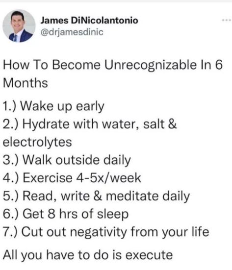 Dr James Dinicolantonio, James Dinicolantonio, Best Salt, Plain Water, Get My Life Together, Mental And Emotional Health, Self Care Activities, How To Wake Up Early, Self Improvement Tips