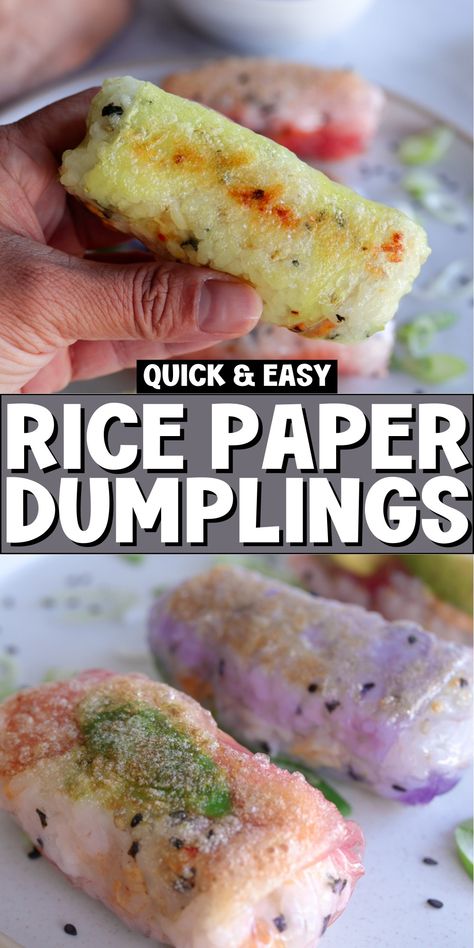 Discover the crunch of Crispy Rice Paper Dumplings in this refreshing summer dinner recipe. Perfect for tasty vegetarian recipes and gluten-free vegan diets, these dumplings feature vegetable recipes wrapped in delicate rice paper. Enjoy the satisfying crunch of fried dumplings, a twist on Vietnamese rice paper rolls in this unique rice paper recipes! Crispy Rice Paper Dumplings, Refreshing Summer Dinners, Crispy Rice Paper, Vietnamese Rice Paper Rolls, Rice Paper Dumplings, Vietnamese Rice Paper, Sesame Seeds Recipes, Rice Paper Recipes, Grain Free Snacks