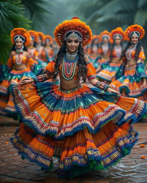 Traditional Brazilian Clothing, Brazilian Clothing, Elizabeth Coronation, Brazilian Clothes, Dance Forms, Indian Dance, Hindu God, Business Card Maker, Presentation Template Free