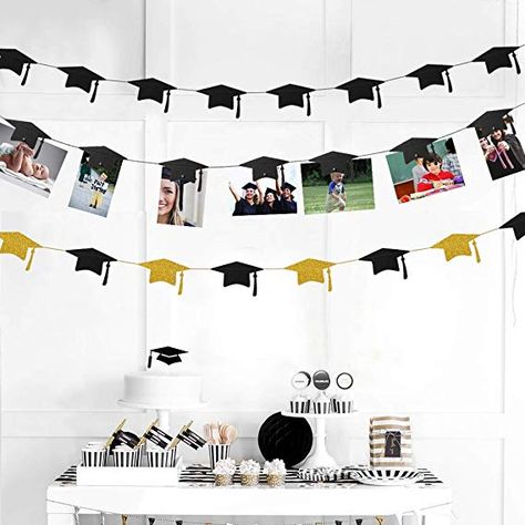 Graduation Day Decoration, Magnet Photo, Grad Party Decorations, Hanging Hats, Graduation Party Supplies, Photo Clips, Congrats Grad, Photo Display, Graduation Decorations