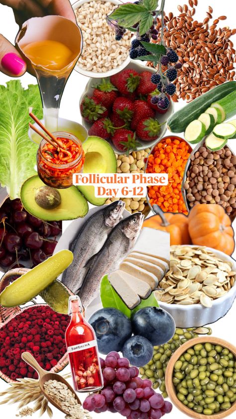 Foods to eat on your follicular phase Follicular Phase, Gut Health Diet, Anti Inflammation Recipes, Cycle Syncing, Healthy Hormones, Feminine Health, Good Foods To Eat, Foods To Eat, Health Diet