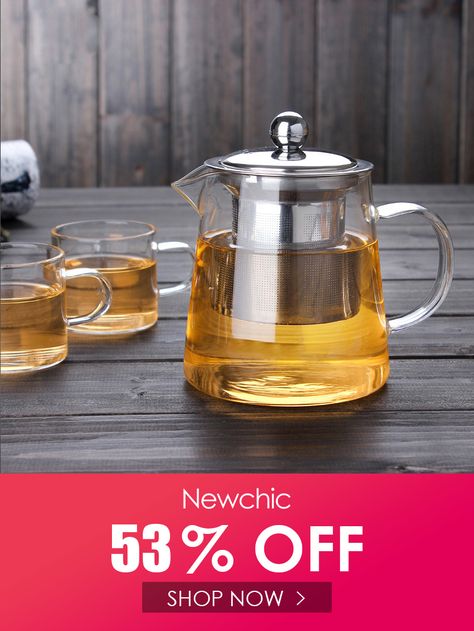 I found this amazing Borosilicate Glass Teapot With 304 Stainless Steel Infuser Strainer Heat Coffee Tea Pot  with AU$8.35,and 14 days return or refund guarantee protect to us. --Newchic Creative Teapots, Artisan Tea, Tea Lemonade, Blooming Tea, Glass Teapot, Fruit Tea, Heat Resistant Glass, Tea Lovers, Flower Tea