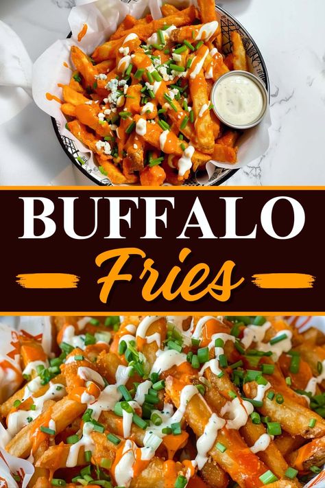 Buffalo Fries Recipe, Loaded Fries Recipe, Franks Buffalo Sauce, Buffalo Chicken Fries, Buffalo Fries, Fries Recipes, Wing Sauce Recipes, Loaded Fries, Copykat Recipes