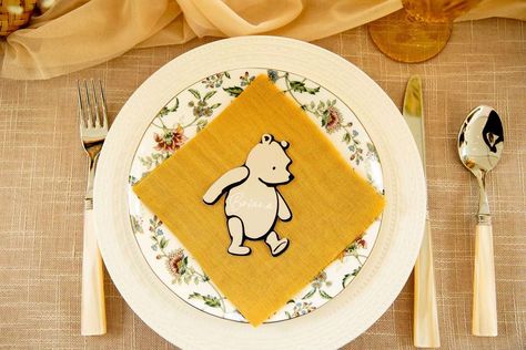 A Little Hunny on the Way! | CatchMyParty.com A Little Hunny Is On The Way Winnie The Pooh, Winnie The Pooh Party Decor, Vintage Baby Shower Ideas, Pooh Party, Ellie Mae, Ideas Cumpleaños, Vintage Baby Shower, Twin Shower, Paper Decor