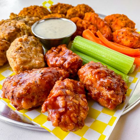 Vegan Wings, Boneless Wings, Honey Bbq Sauce, Vegan Worcestershire Sauce, Buffalo Wild, Buffalo Wild Wings, Honey Bbq, Vegetarian Options, Vegan Condiments