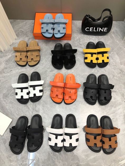 Hermes Heels, Sandals Hermes, Hermes Sandals, Hermes Boots, Trendy Slippers, Flip Flops Women, Sandal For Women, Men Slides, Chanel Sandals