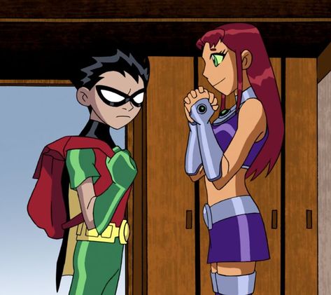 Superhero Couples, Starfire Titans, Robin And Starfire, Robin Starfire, Teen Titans Robin, Teen Titans Starfire, Nightwing And Starfire, Teen Titan, Teen Titans Go