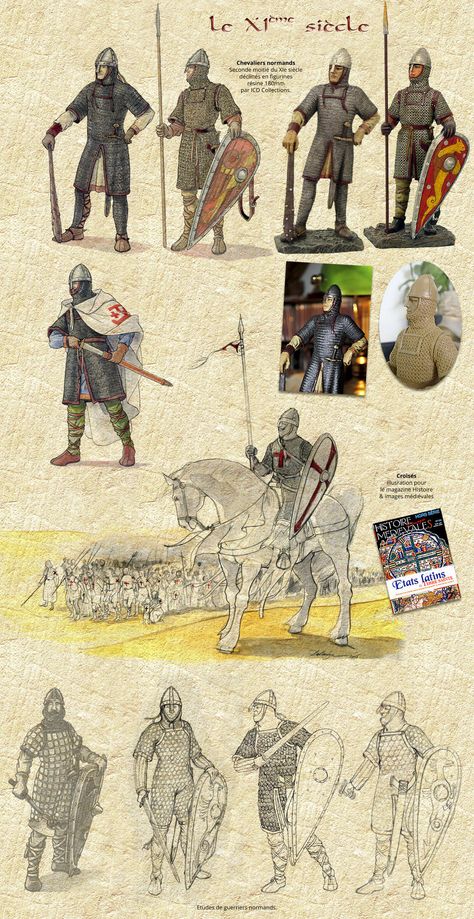 Medieval Army, Historical Illustrations, Norman Knight, Medieval Warfare, Norman Conquest, Types Of Armor, Armor Drawing, Medieval Artwork, Century Armor