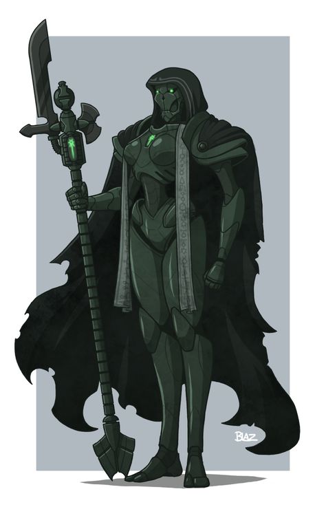 Female Necron Royal Retainer by Blazbaros Female Necron, Warhammer Necrons, 40k Necron, Warhammer 40k Necrons, Anna Cattish, Warhammer 40k Art, Warhammer Art, Warhammer 40k Artwork, Fantasy Races