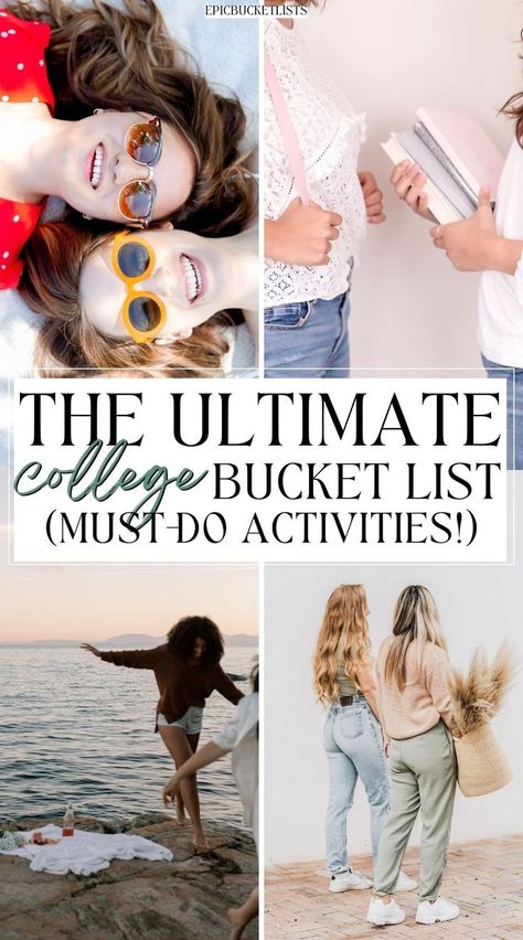 50 Must-Do College Bucket List Ideas Things To Do In College, College Bucket List, College Student Needs, Best Bucket List, Bucket List Ideas, University Life, List Ideas, College Student, College Graduation