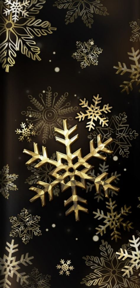 Gold Christmas Wallpaper, Snowflake Wallpaper, Blog Wallpaper, Christmas Papers, Christmas Wallpaper Backgrounds, Xmas Wallpaper, Christmas Phone Wallpaper, Snow Flakes, Iphone Background Images