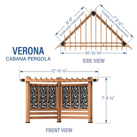 Backyard Discovery Verona Cedar Cabana Pergola - Light Brown Pebble - Sam's Club Cabana Pergola, Unique Backyard, Open Concept Design, Corner Pergola, Backyard Structures, Grill Gazebo, Bamboo Panels, Versatile Aesthetic, Pergola Lighting