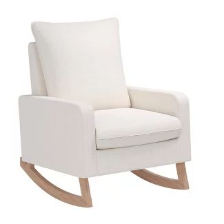 Glider Chairs & Ottomans : Target Minimalist Rocking Chair, White Nursery Chair, Small Nursery Chair, Magnolia Nursery Decor, Nursery Chair Ideas, Toddler Sofa Chair, Modern Rocking Chair Nursery, White Rocking Chair, Chair For Nursery