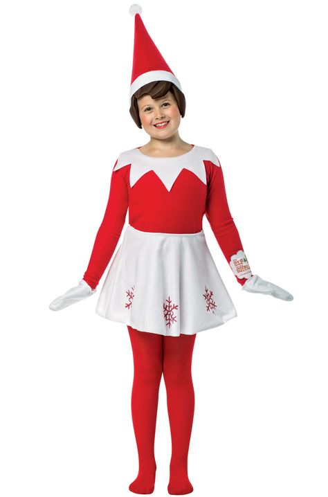 Elf On A Shelf Girl Child Costume (7-10) #christmas #Halloween #costumes Shelf Child, Girl Elf Costume, Elf Kostüm, Best Costume Ever, Child Dress, Girl Elf, Elf Clothes, Boho Festival Fashion, Elf Costume