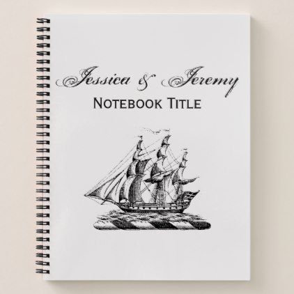 #Heraldic Vintage Nautical Clipper Ship Crest Notebook - #office #gifts #giftideas #business Notebook Wedding, Clipper Ship, Freedom Design, Retro Ideas, Vintage Nautical, Office Gifts, Vintage Gifts, Office Ideas, Family Gifts