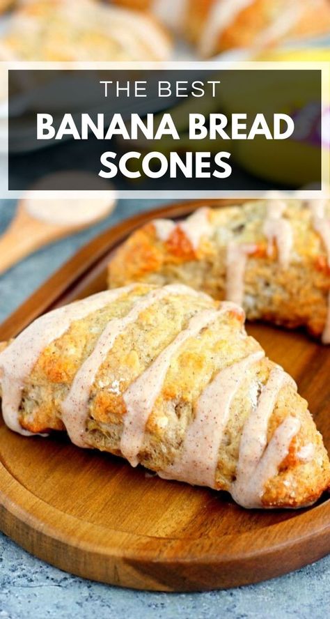 Cinnamon Treats, Filet Mignon Chorizo, Banana Scones, Scones Recipe Easy, Cinnamon Cream Cheese, Sweet Glaze, Homemade Scones, Nutella Desserts, Pane Dolce