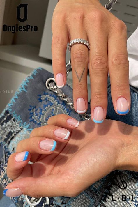 French Bleu, Acrylic Nail Ideas, Blue Nail Art Designs, Royal Blue Nails, Dark Blue Nails, Romantic Blue, Navy Blue Nails, Light Blue Nails, Nail Color Trends