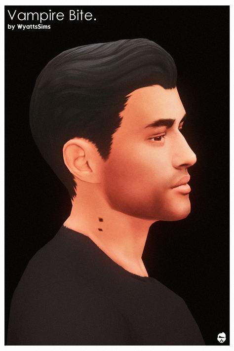 # 3 in our CC collection of vampire-themed tats for The Sims 4 Sims 4 Cc Vampire Hair Male, Sims 4 Cc Vampire Teeth, Ts4 Vampire Cc, Vampire Bite Tattoo, Sims 4 Vampire Cc, Ts4 Tattoos, Bite Tattoo, Sims 4 Vampire, Vampire Hair