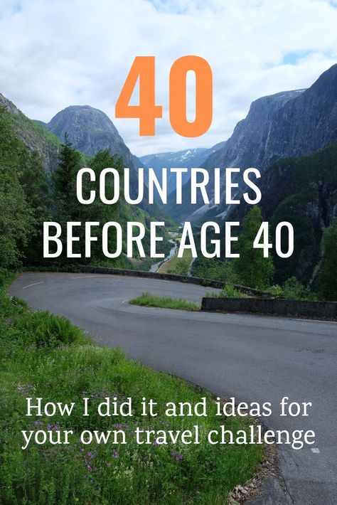 Doing a travel challenge or having a travel goal can be a great way to see more of the world.  Here's how I visited 40 countries before my 40th birthday (while holding down a full-time job) and tips for how you can do a travel challenge too.  #travelgoals #travelgoal #travelchallenge #40before40 #30before30 #travelinspiration #travelinspo #travelideas #travel Norway In A Nutshell, Dubai Airport, Bus Travel, Flags Of The World, Work Travel, Learn French, Culture Travel, Wanderlust Travel, Travel Stories