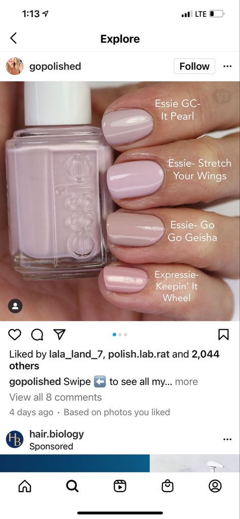 Essie Go Go Geisha, Essie Colors, Nail Polish Colors Summer, Nail Aesthetic, Nail Color Trends, Blush Nails, Cute Gel Nails, Essie Nail Polish, Nail Files