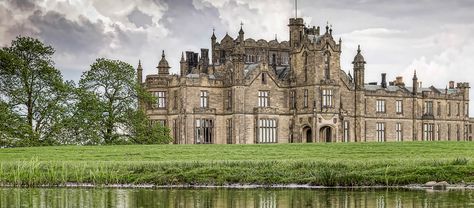 Allerton Castle, Elizabethan House, Gothic Lantern, Victorian Gothic House, Country House Exterior, Victorian Castle, Castle Exterior, Lantern Lighting, London Wedding Venues