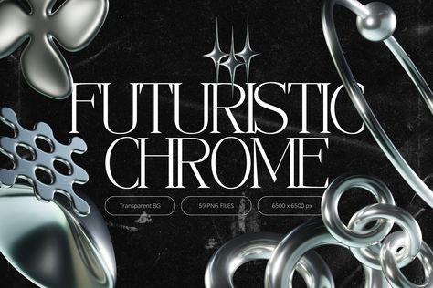 3D Futuristic Chrome Shapes on Behance 3d Futuristic, Art Storage, 3d Design, Creative Market, Graphic Art, Design Studio, Spray, Graphic Design, Glass