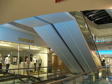 Light Tape Escalator Display  http://www.lighttape.co.uk Escalator Lighting, Retail Displays, Accent Lighting, Retail Display, Interior Spaces, Stairs, Credit Card, Architecture, Lighting