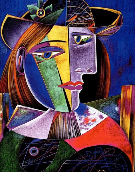 Pablo Picasso Cubism, Pablo Picasso Artwork, Cubist Artists, Cubist Portraits, Abstract Artwork Painting, Picasso Artwork, Picasso Cubism, Picasso Portraits, Pablo Picasso Art