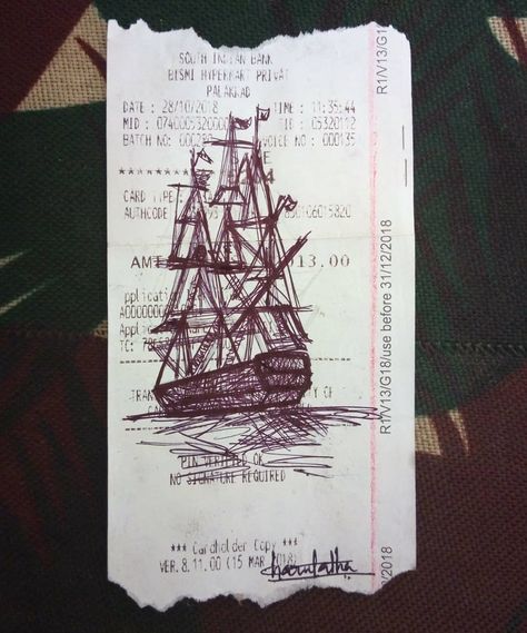 #ladypiccasso 😇 #inspiredwork Receipt Art Ideas, Receipt Drawing, Receipt Art, Meaningful Poems, Bts Eyes, Bar Card, Sketch Note, Sketch Notes, Drawing Inspo