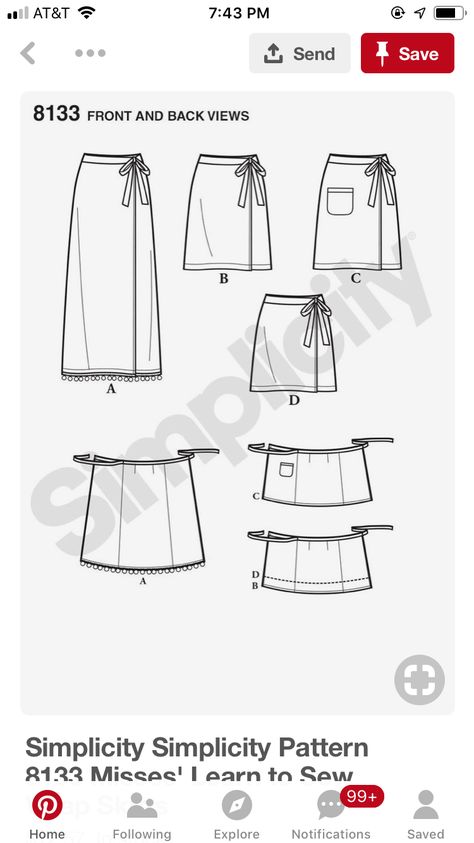 Sew Wrap Skirt, Wrap Skirt Sewing, Wrap Skirt Sewing Pattern, Wrap Skirt Pattern, Diy Sy, Coin Purse Tutorial, Skirt Sewing Pattern, Mode Hippie, Skirt Sewing