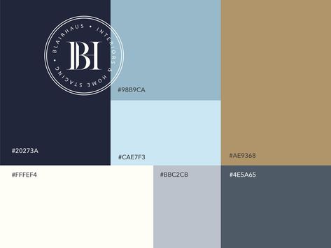 Check out the neutral and sophisticated color palette from our Blairhaus Interiors rebranding project. 88 West was honored to provide a modern, elegant rebrand for North MS's premier interior design firm. See more about this project at 88westagency.com. #88WestBranding #Brandingfromtheinsideout #BrandingAgency #InteriorDesign #TupeloMS #Blairhaus #GraphicDesign #BlairhausInteriors #MarketingAgency #Navy #Gold #Realestate #Denim #Home #Remodel #Branding #HomeStaging #Collage #ColorPalette #Home Navy Tan Color Palette, Navy Silver Color Palette, Navy Blue Color Palate, Navy Blue Gold Color Palette, Navy Cream Color Palette, Navy Gold Palette, Blue Business Color Palette, Law Color Palette, Blue Tan Color Palette