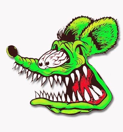 Rat Fink head - art by Ed Roth Rat Fink Drawing, Ratfink Art, Rat Fink Art, Hot Rod Tattoo, Ed Roth Art, Kustom Kulture Art, Rockabilly Art, Pinstripe Art, Arte Punk