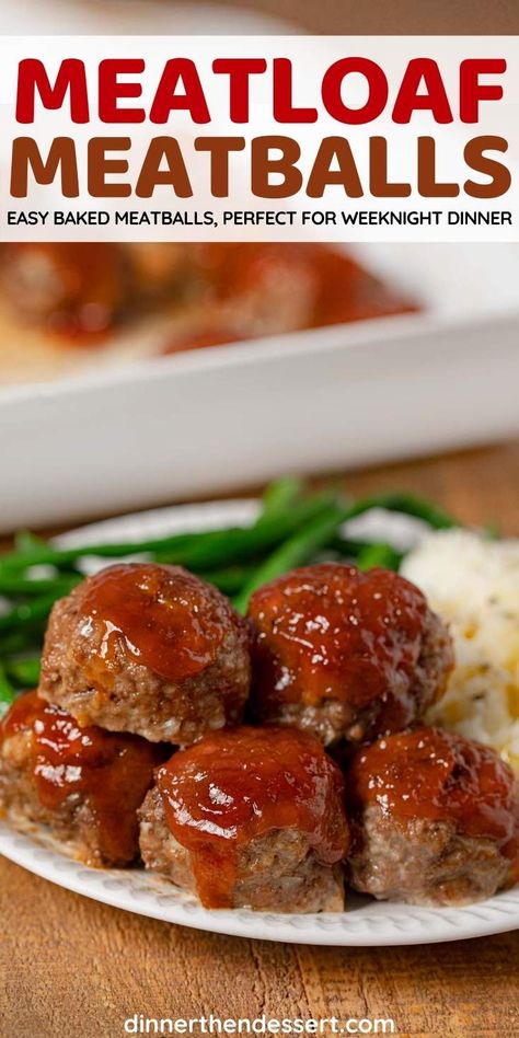 Meatloaf Meatballs Easy, Meatball Recipes With Ketchup, Classic Meatloaf Meatballs, Meatloaf Mix Meatballs, Meatloaf Meatballs Crockpot, Meatball Meatloaf Recipes, Meatloaf Balls Recipes Easy, Meatballs With Worcestershire Sauce, Meatball Mix Recipes