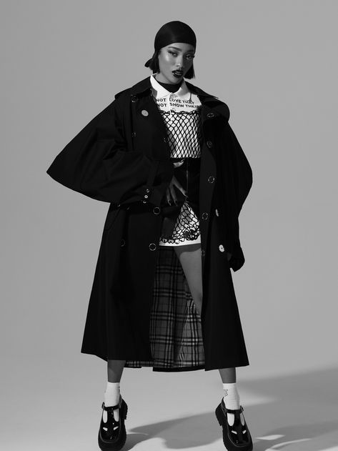 WORLDWIDE FASHION — SHAY × SLIMI Magazine — March 2019, THE MUSIC... Shay Izi, Hypebeast Brands, Brazilian Body Wave, Full Look, Long Coat, 90s Fashion, Magazine Cover, Editorial Fashion, Black Hair