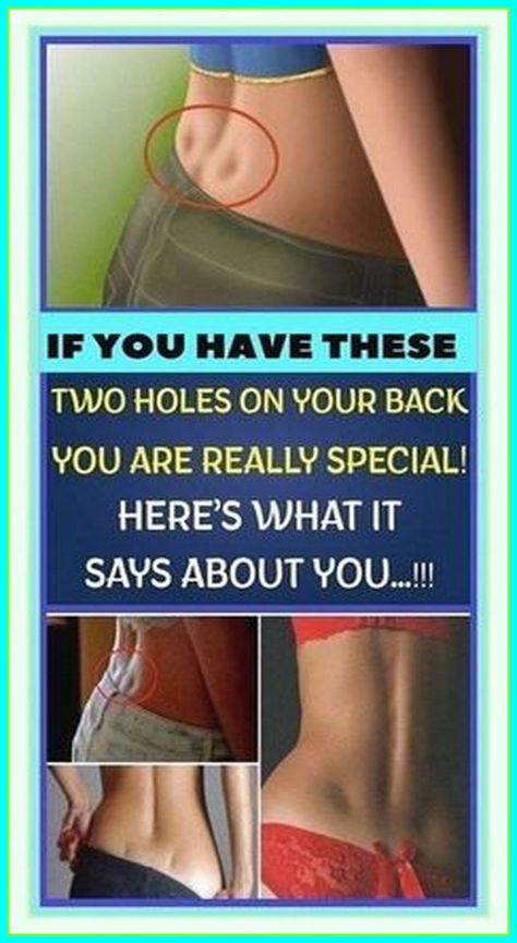 If You Have These Two Holes On The Back You Are Really Special! Venus Holes, Woman Hacks, Primal Living, Health Habits, Self Care Activities, Health Facts, Alternative Medicine, Health Remedies, Lower Back