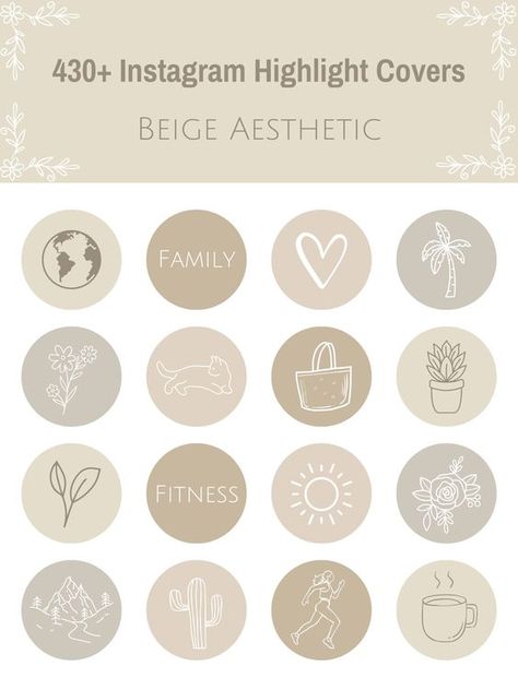 beige-instagram-highlight-covers-neutral-ig-story-icons-beige-minimalist-covers-vanilla-giinstagram highlight, instagram highlight covers, instagram highlight covers icon, instagram tamples  | #instagram #highlight #cover #icons #instagood Instagram Hilights Cover Aesthetic, Beige Instagram Highlight Covers, Purple Instagram, Beige Instagram, Aesthetic Gray, Aesthetic Boyfriend, Beige Highlights, Cover Icons, Boho Instagram