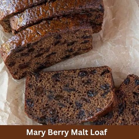 Mary Berry Malt Loaf Sultana Cake, Malt Loaf, Tea Loaf, Mary Berry Recipe, English Breakfast Tea, British Baking, Malted Barley, Loaf Recipes, Berries Recipes